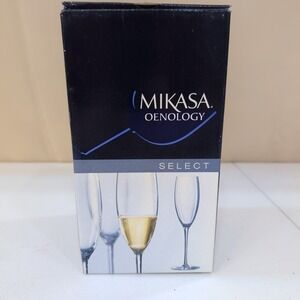 Mikasa Oenology Select Flute‎ Champagne Glasses Set of 4, 6 oz, Kwarx New in Box